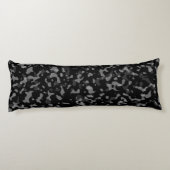 Coussins Longs Motif branché de camouflage noir et gris (Dos)