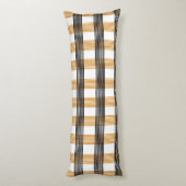 Coussins Longs Motif Brown de vérification du service (Dos (Vertical))