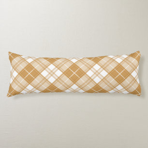 Coussins Longs Motif Brown Tartan blanc yxm0uat9