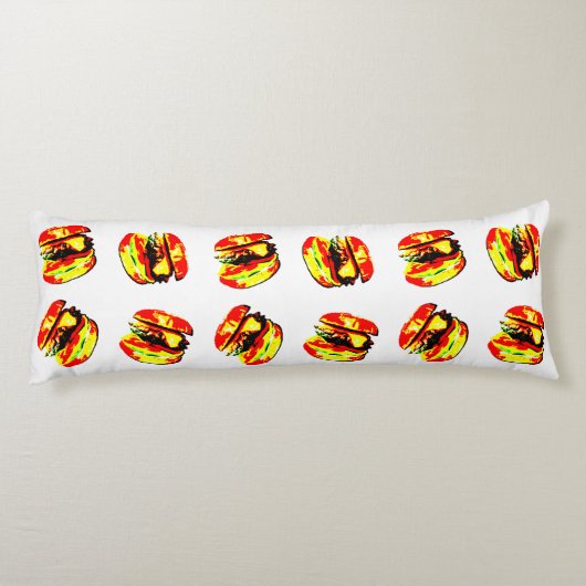 Coussins Longs Motif Burger (Dos)