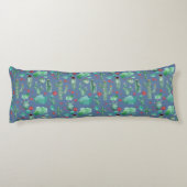 Coussins Longs motif cactus et ladybug - arrière - plan bleu (Dos)