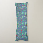 Coussins Longs motif cactus et ladybug - arrière - plan bleu (Dos (Vertical))