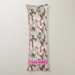 Coussins Longs Motif camouflage rose et vert Personnalisez votre