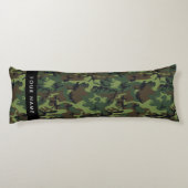 Coussins Longs Motif Camouflage Vert, Votre nom, Personnaliser (Dos)
