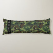 Coussins Longs Motif Camouflage Vert, Votre nom, Personnaliser (Devant)