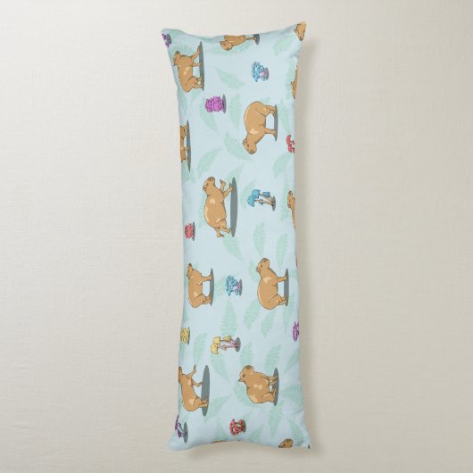 Coussins Longs Motif Capybara (Dos (Vertical))