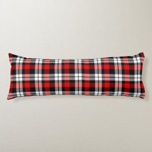 Coussins Longs Motif carreaux Buffalo à carreaux rouges blancs no