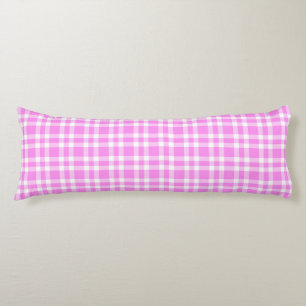 Coussins Longs Motif carreaux rose blanc