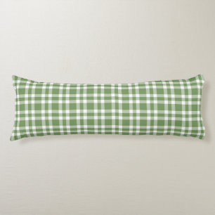 Coussins Longs Motif carreaux vert et blanc