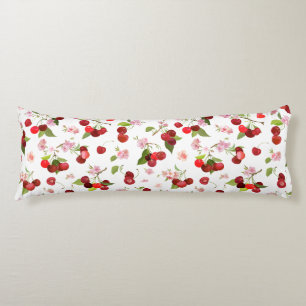 Coussins Longs Motif cerise 1