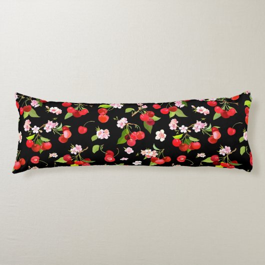 Coussins Longs Motif cerise 2 (Devant)