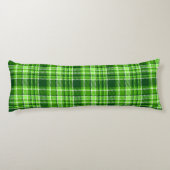 Coussins Longs Motif Checkered de couleur verte (Dos)