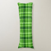 Coussins Longs Motif Checkered de couleur verte (Devant (Vertical))