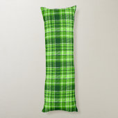 Coussins Longs Motif Checkered de couleur verte (Dos (Vertical))