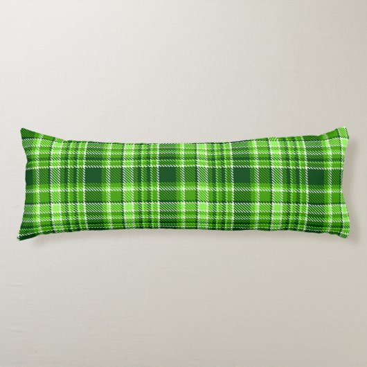 Coussins Longs Motif Checkered de couleur verte (Devant)