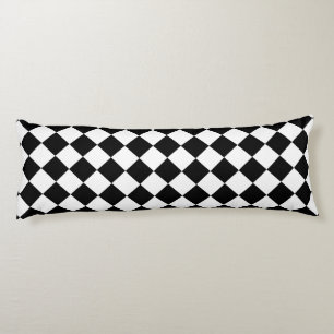 Coussins Longs Motif Chevron Noir et Blanc Classique Audacieux