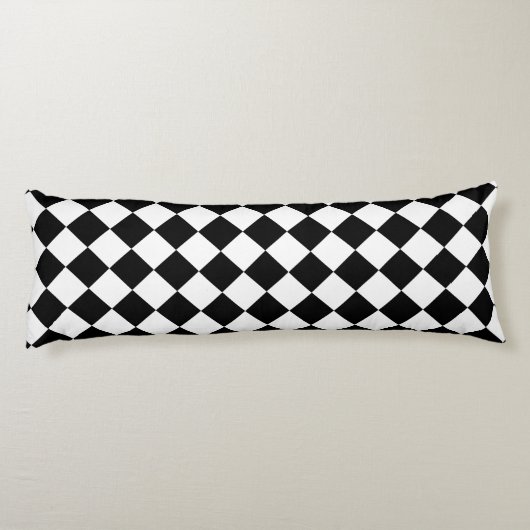 Coussins Longs Motif Chevron Noir et Blanc Classique Audacieux (Dos)