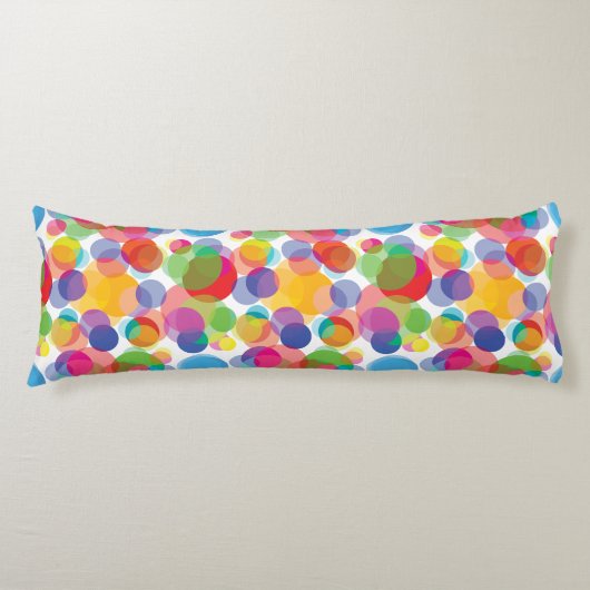 Coussins Longs Motif circulaire coloré (Devant)