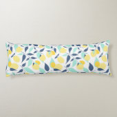 Coussins Longs Motif citron jaune et menthe (Dos)