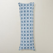 Coussins Longs Motif classique en carreaux bleus | Style Boho (Devant (Vertical))