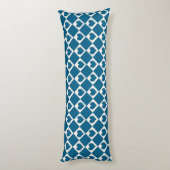 Coussins Longs Motif Coeur bleu blanc (Dos (Vertical))