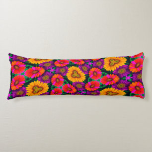 Coussins Longs Motif coloré Daisy Bouquet