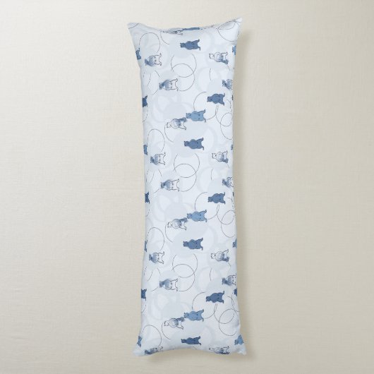 Coussins Longs motif comportant un ours gris (Dos (Vertical))