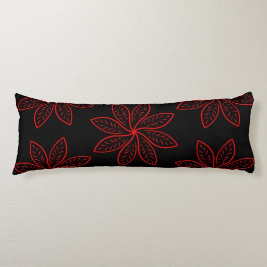 Coussins Longs Motif criminel sur noir (Devant)
