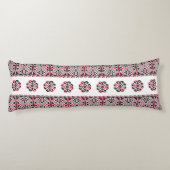 Coussins Longs Motif croix rouge et noir original (Dos)