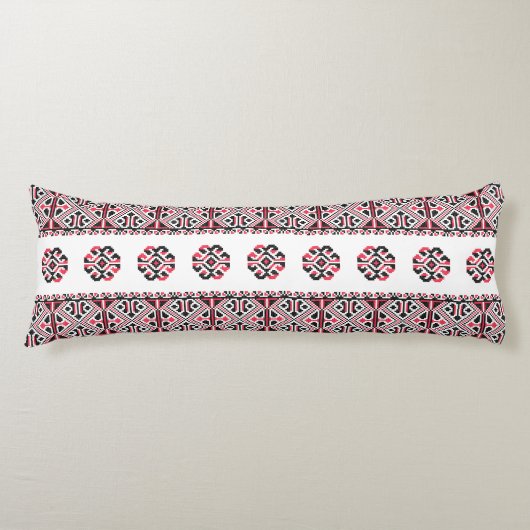 Coussins Longs Motif croix rouge et noir original (Devant)