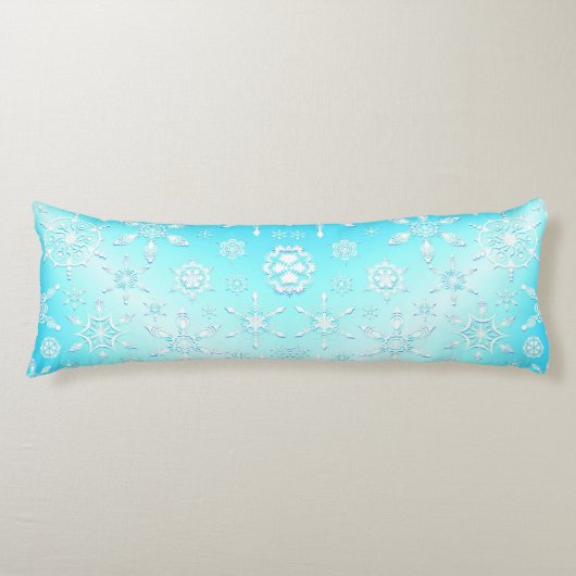 Coussins Longs Motif Crystal Snowflakes (Devant)
