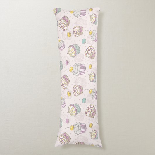 Coussins Longs Motif Cupcake (Devant (Vertical))