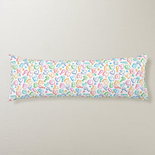 Coussins Longs motif d'alphabet