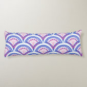 Coussins Longs motif damassé floral bleu (Dos)