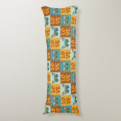 Coussins Longs Motif d'amour papillon | Dégradé bleu et orange (Devant (Vertical))