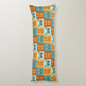 Coussins Longs Motif d'amour papillon | Dégradé bleu et orange (Dos (Vertical))