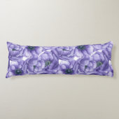 Coussins Longs Motif d'aquarelle de fleurs d'anémone violet (Devant)