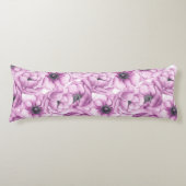 Coussins Longs Motif d'aquarelle des fleurs d'anémone (Devant)