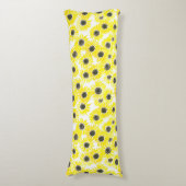 Coussins Longs Motif d'aquarelle des tournesols (Devant (Vertical))