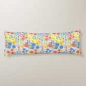 Coussins Longs Motif d'aquarelle florale (Dos)