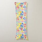 Coussins Longs Motif d'aquarelle florale (Devant (Vertical))