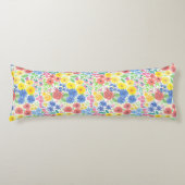 Coussins Longs Motif d'aquarelle florale (Devant)