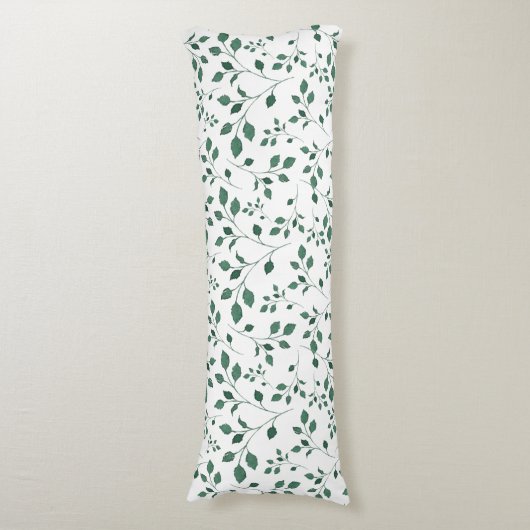 Coussins Longs Motif d'aquarelle vert rustique (Devant (Vertical))