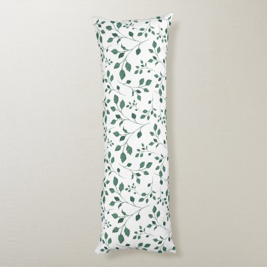 Coussins Longs Motif d'aquarelle vert rustique (Dos (Vertical))