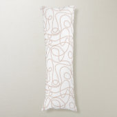 Coussins Longs Motif d'art Doodline | Terracotta souple en blanc (Devant (Vertical))