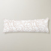 Coussins Longs Motif d'art Doodline | Terracotta souple en blanc (Devant)