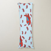 Coussins Longs Motif d'avion rouge et bleu (Devant (Vertical))