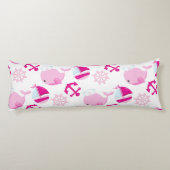 Coussins Longs Motif De Baleines, Beaux Baleines, Baleines Roses (Dos)