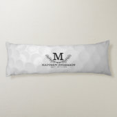 Coussins Longs Motif de balle de golf personnalisé Nom Monogramme (Dos)