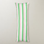 Coussins Longs Motif de bande horizontale rose verte (Dos (Vertical))